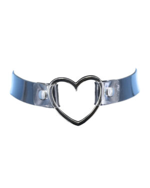 BZ129 - Clear choker with Heart ring