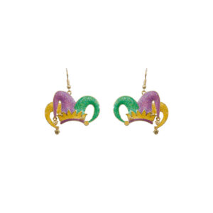 28047 - g clown hat mardi gras ear Size:1.5x1.9in