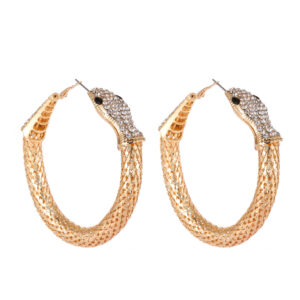 28384 - g snake hoop earring 3.15x3.15in