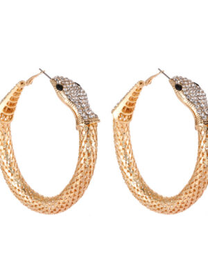 28384 - g snake hoop earring 3.15x3.15in