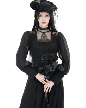 DW876 - Gothic hollow maxi dress