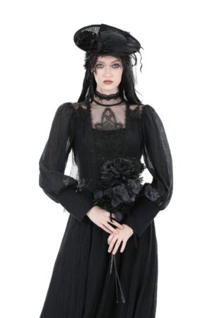 DW876 - Gothic hollow maxi dress