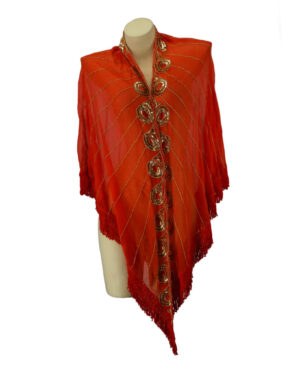 KA512 GLD - Triangle Beaded Scarf - GLD