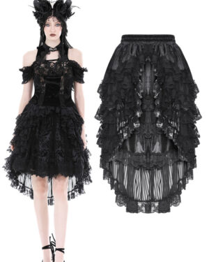 KW317 - Princess frilly high low lace skirt