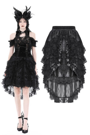 KW317 - Princess frilly high low lace skirt
