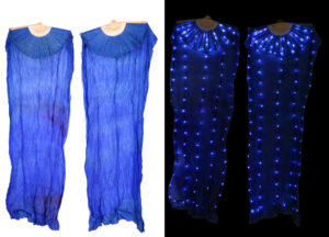 LEDJ11-1-BLU - LED Silk Fan Veil, Pair, Blue