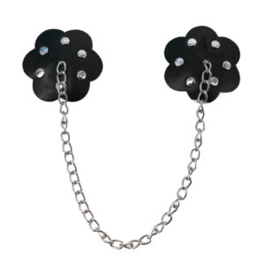 1257 - PU leather pasties with metal chain connection