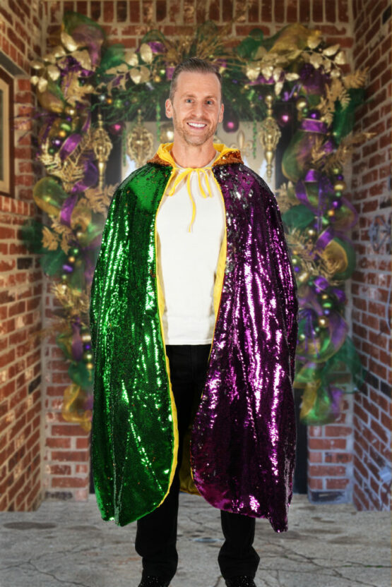 2593 - Mardi Gras Sequins Cape/Wrap - Image 4
