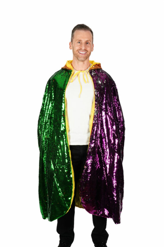 2593 - Mardi Gras Sequins Cape/Wrap - Image 6