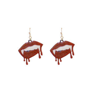 28297 - bloody vampire fangs earring