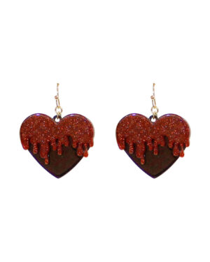 28298 - blood dripping heart earring