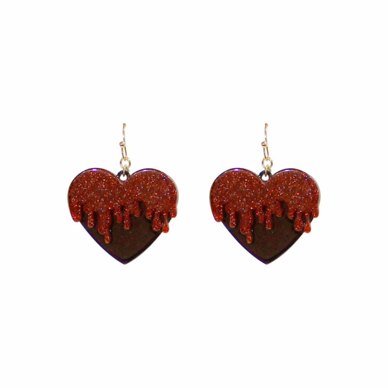28298 - blood dripping heart earring