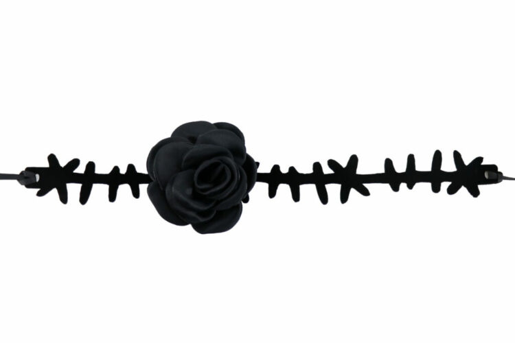68673 - Black Thorn rose choker - Image 2