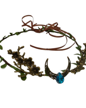 70141 - Moon shape Headcrown with Emerald Stone