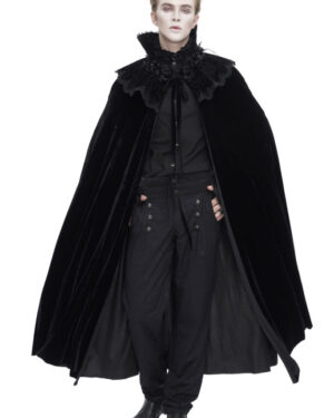 CA040 - High velvet trim collar cloak