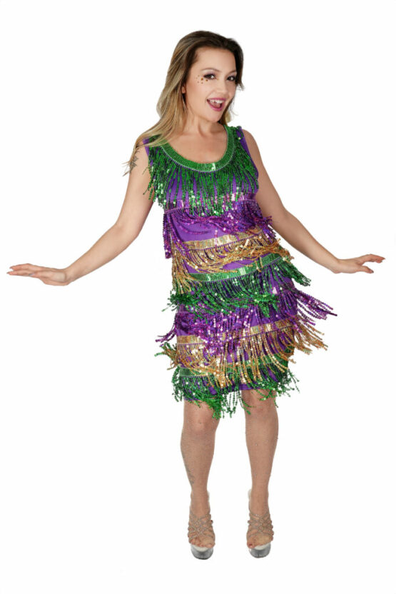 2569 - Sequin Mardigras Dress - Image 3