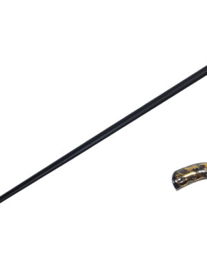 T281201BG - 35.5" Zinc Handle Walking Cane - Gold Flame