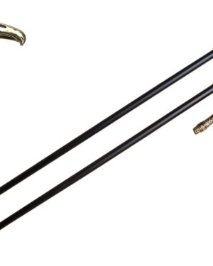 T28241-1 - 37" Green Eye Vulture Skull walking cane w/gold zinc handle