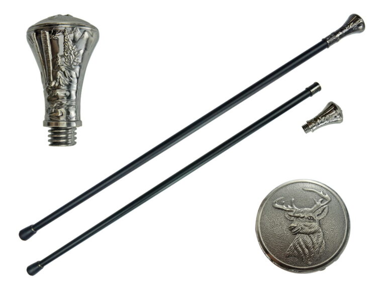 T28257 - 37" Eagle head Walking Cane with Zinc Handle, Deer
