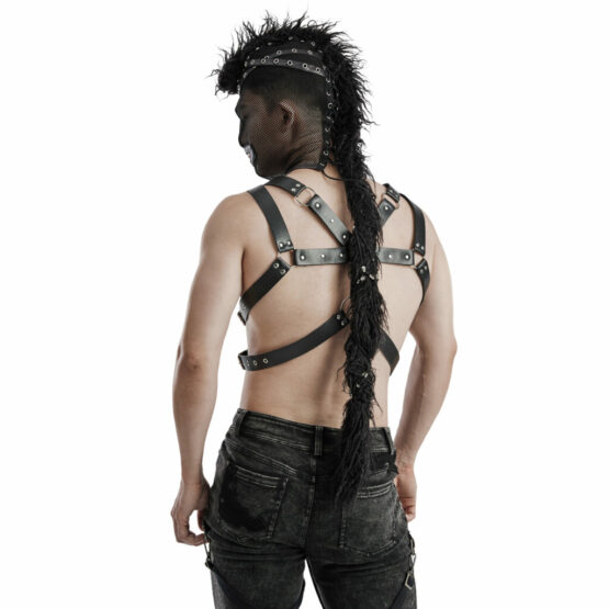 WS592 - Punk mesh mohawk hood - Image 4