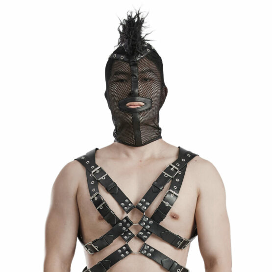 WS592 - Punk mesh mohawk hood