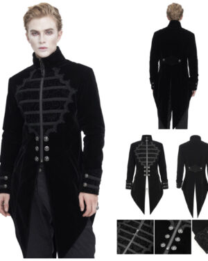 CT21501 - Velvet Gothic Swallow Tail Coat