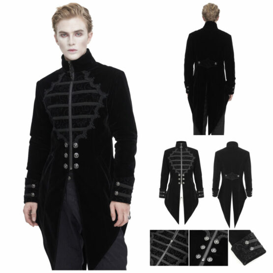 CT21501 - Velvet Gothic Swallow Tail Coat