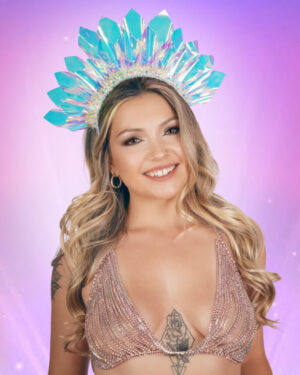 94074 - Pink Rhinestone Halter Top