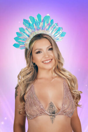 94074 - Pink Rhinestone Halter Top