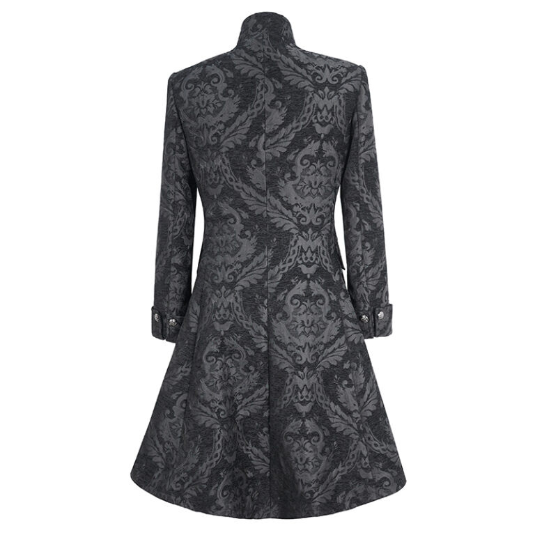 CT23301 - Brocade military style coat - Image 2