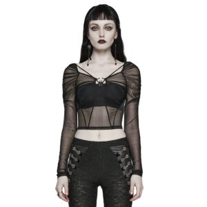 WT863 - Goth long sleeve mesh t-shirt