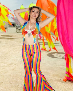 2101RNB - Rainbow Hippie Bell Bottom Pants