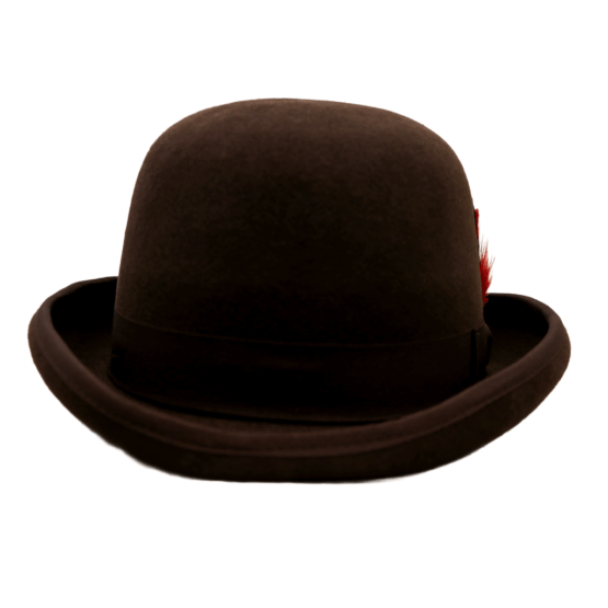 69506 - Bowler hat with feather-Black - Image 4