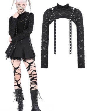 BW138 - Decadent raggedy shrug-LXL