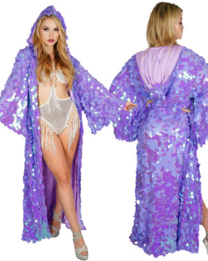 2597 - Sequins Duster Mermaid w/hood