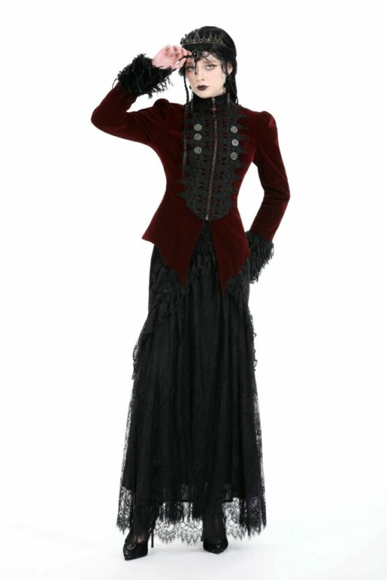 JW259 - Burgundy court zip jacket-S - Image 5