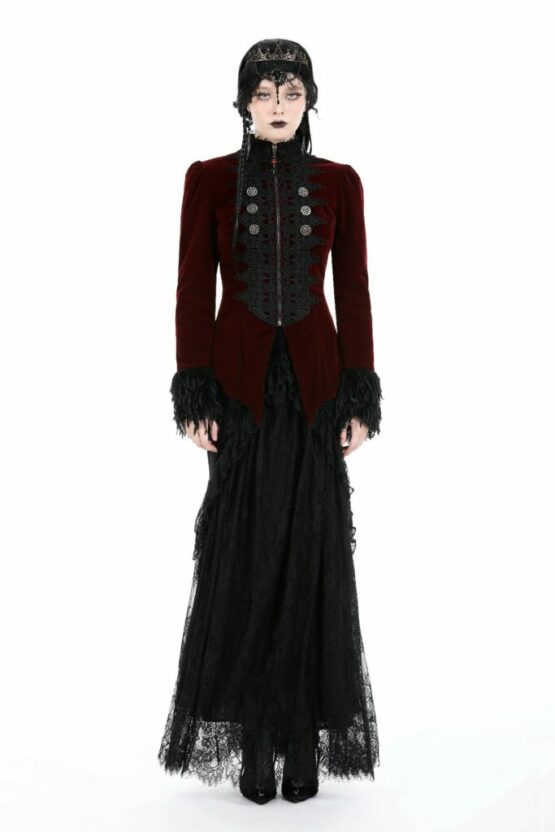 JW259 - Burgundy court zip jacket-S - Image 2