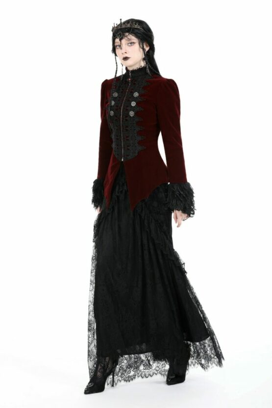 JW259 - Burgundy court zip jacket-S - Image 4