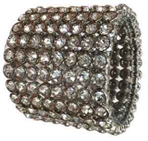 5500 - 8 Row Rhinestone Stretchy Bracelet - Silver