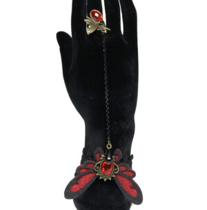 68691 - Red Butterfly Slave Bracelet