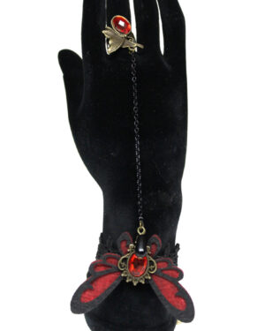 68691 - Red Butterfly Slave Bracelet