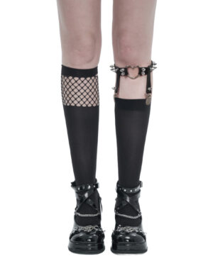 AS155 - Heart and Spike Garter with Stockings