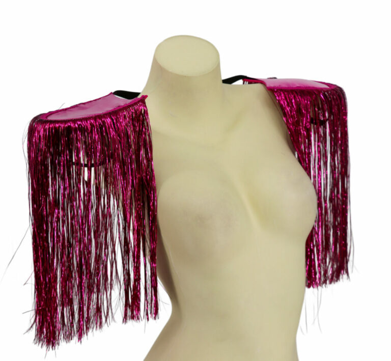 14761 - Fuchsia color tinsel shoulder pads - Image 6