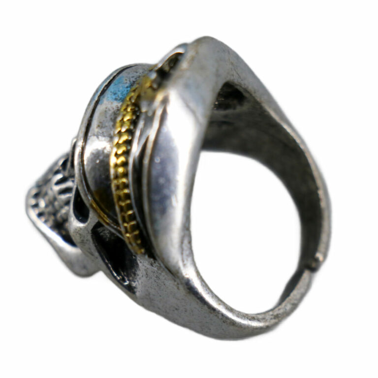 68609 - Captain pirate skull ring- Silver/gold - Image 2