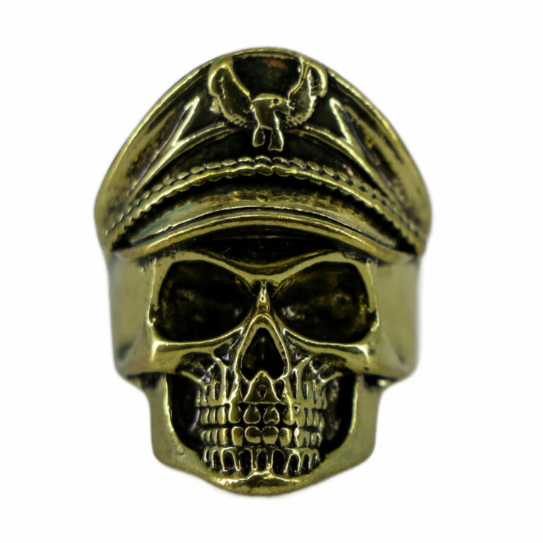 68610 - Skull pirate gold ring, adjustable - Image 2