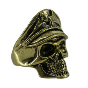 68610 - Skull pirate gold ring, adjustable