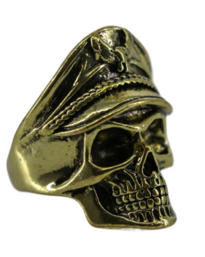 68610 - Skull pirate gold ring, adjustable