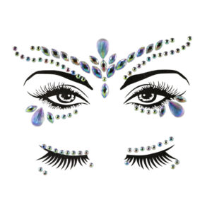 1049 - AB teardrop face gems