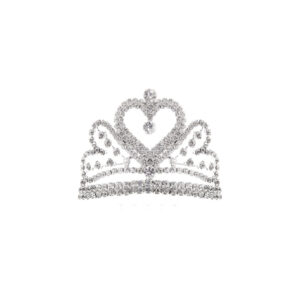 60727 - Small heart tiara ..s L2.5xH1.5xD2.25in rs