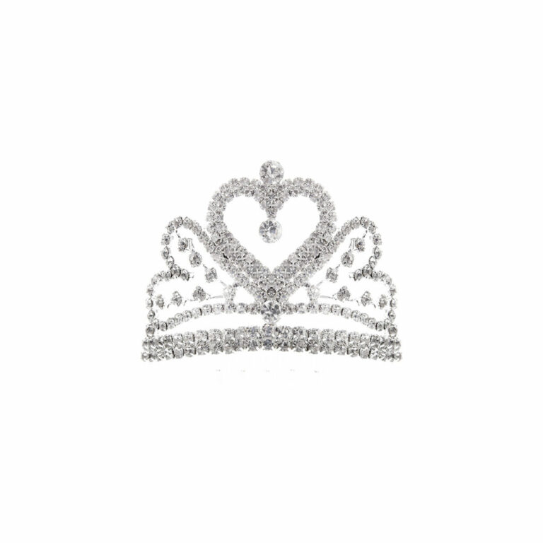 60727 - Small heart tiara ..s L2.5xH1.5xD2.25in rs